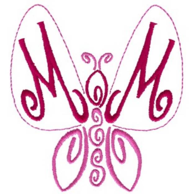 Picture of Butterfly Mom Machine Embroidery Design