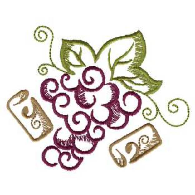 Picture of Wine Accent Machine Embroidery Design