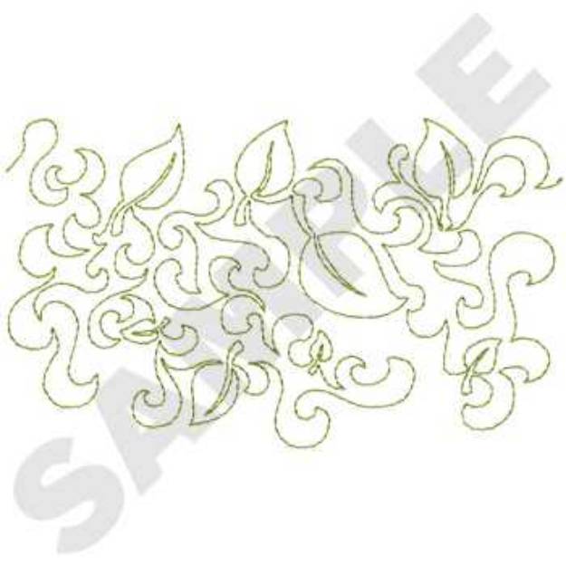 Picture of Leaf Pattern Machine Embroidery Design