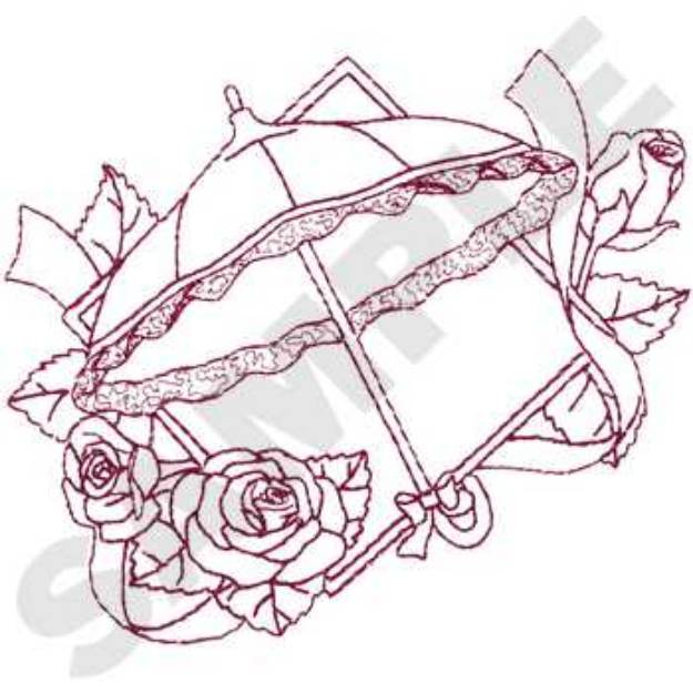 Picture of Victorian Parasol Machine Embroidery Design