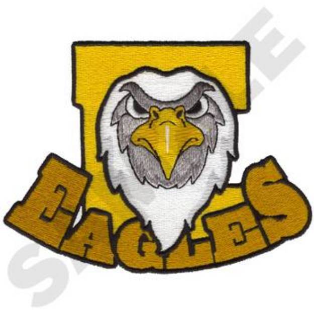 Picture of Eagle Mascot Machine Embroidery Design