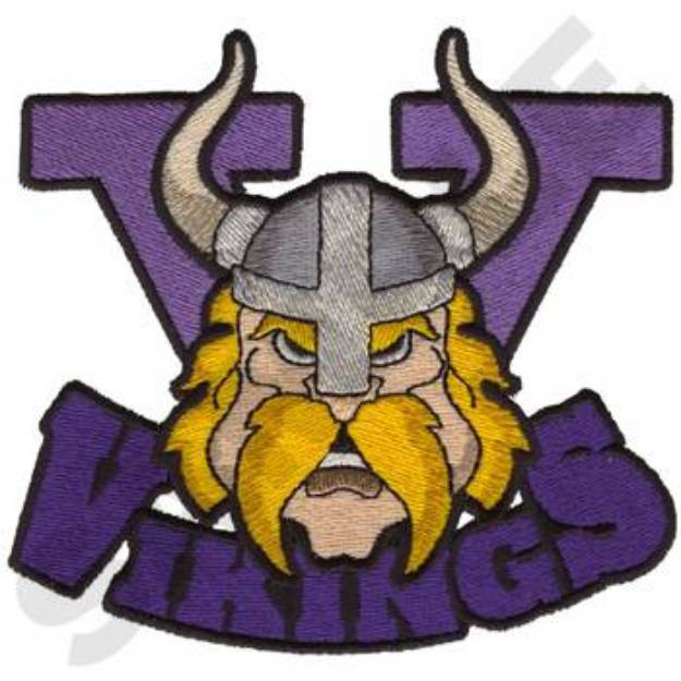 Picture of Vikings Mascot Machine Embroidery Design