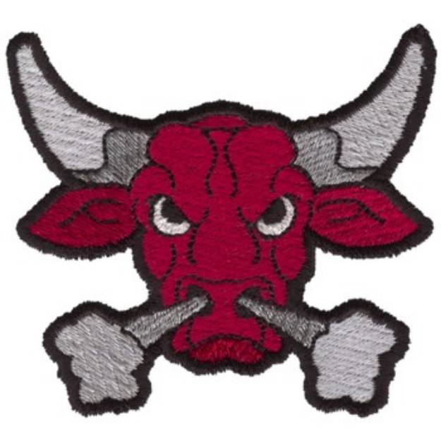 Picture of Bull Mascot Machine Embroidery Design