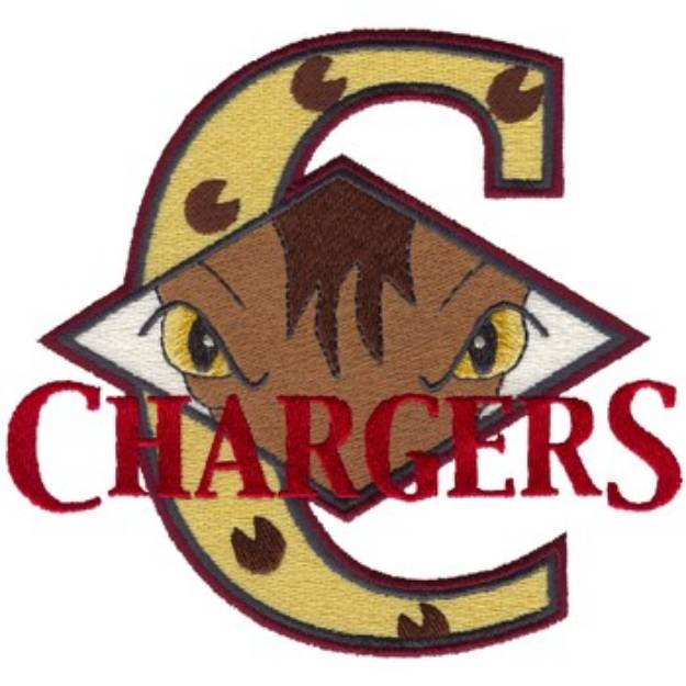 Picture of Chargers Mascot Machine Embroidery Design