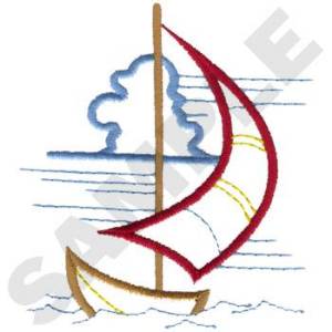 Picture of Sailboat Machine Embroidery Design