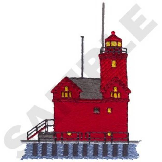 Picture of Holland Harbor Lighthouse Machine Embroidery Design