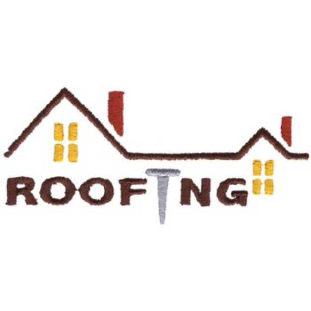 Picture of Roofing Logo Machine Embroidery Design