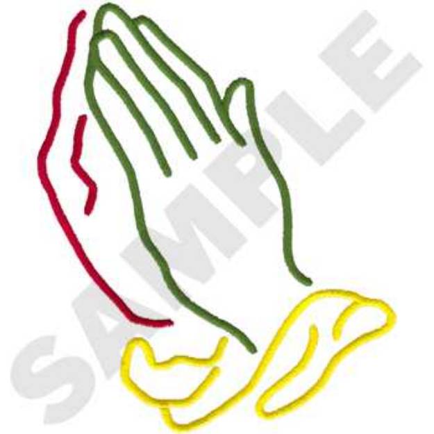 Picture of Praying Hands Machine Embroidery Design