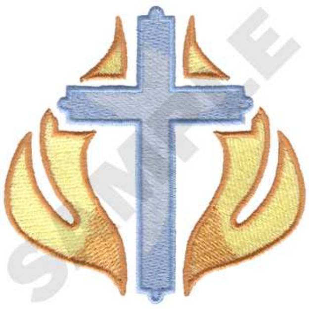 Picture of Pentecostal Cross Machine Embroidery Design