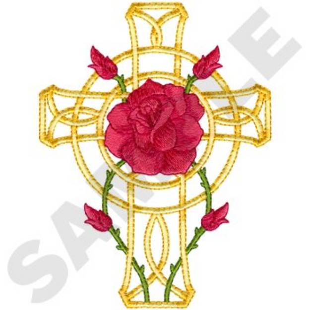 Picture of Cross Outline Machine Embroidery Design