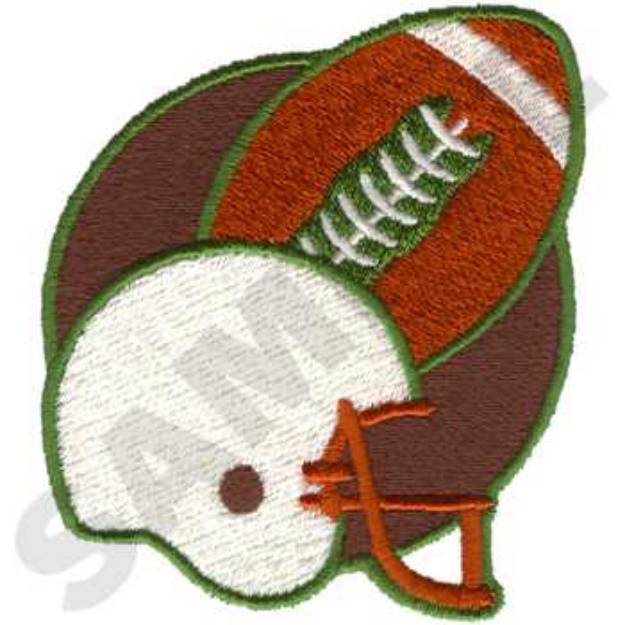 Picture of Football Logo Machine Embroidery Design