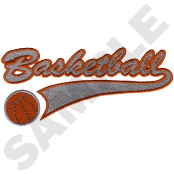 Basketball Emblem Machine Embroidery Design