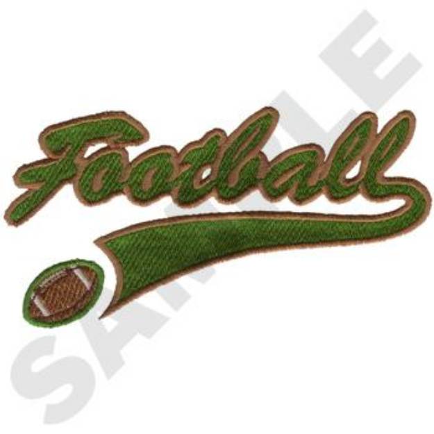 Picture of Football Machine Embroidery Design