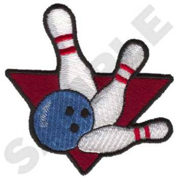 Picture of Bowling Logo Machine Embroidery Design