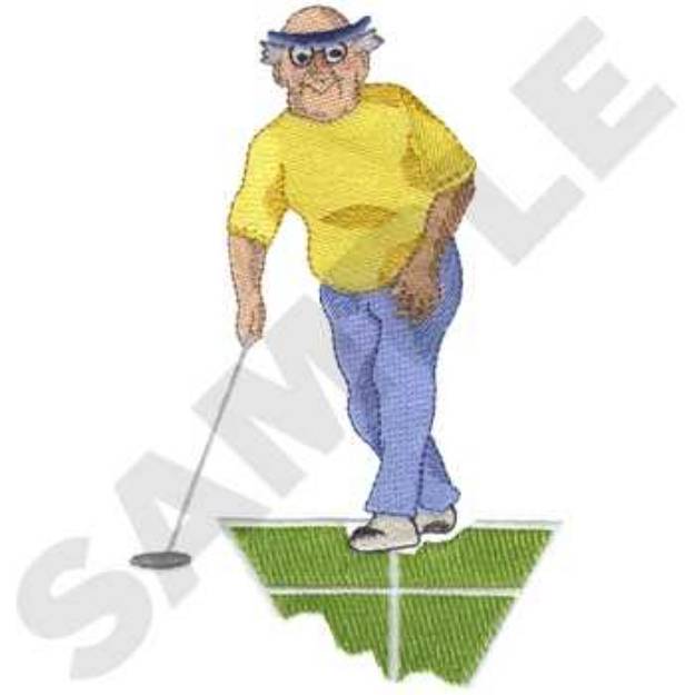 Picture of Shuffleboard Pete Machine Embroidery Design