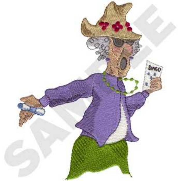 Picture of Madge Plays Bingo Machine Embroidery Design