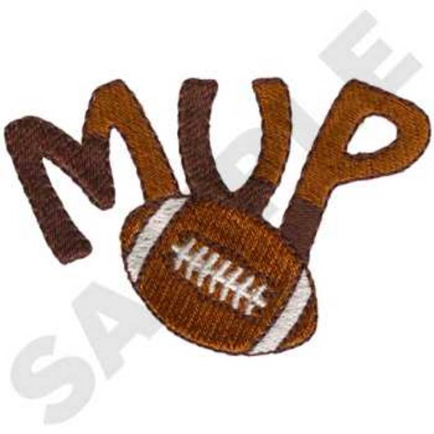 Picture of Football M V P Machine Embroidery Design