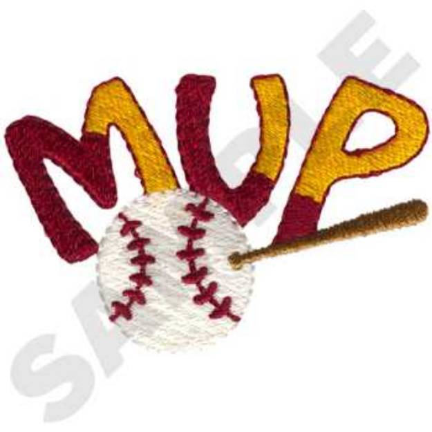 Picture of Softball M V P Machine Embroidery Design