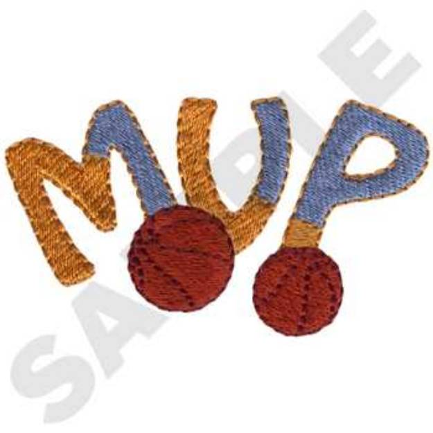 Picture of Basketball M V P Machine Embroidery Design