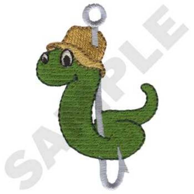 Picture of Fishing Worm Machine Embroidery Design