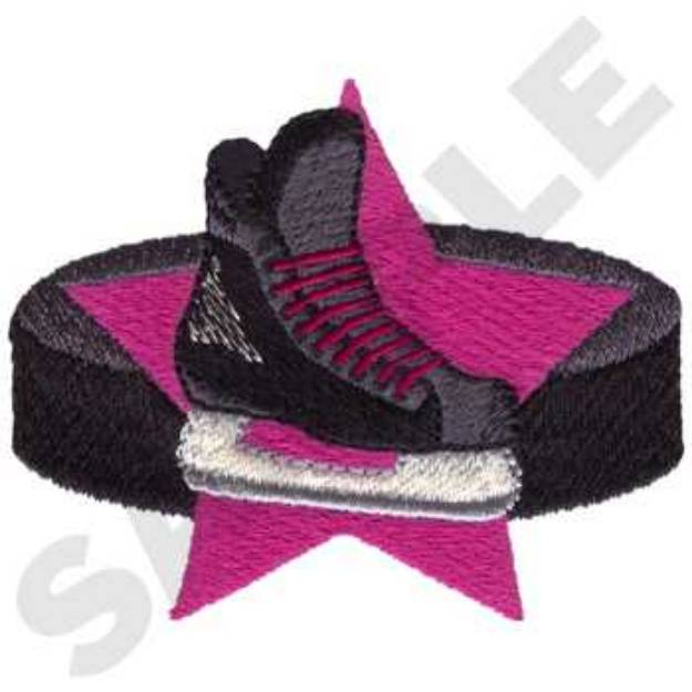 Picture of Girls Hockey Machine Embroidery Design