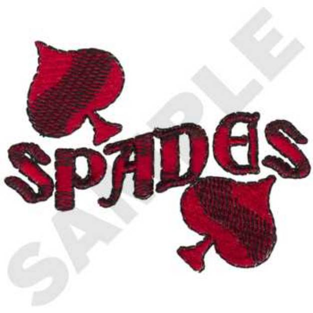 Picture of Spades Machine Embroidery Design