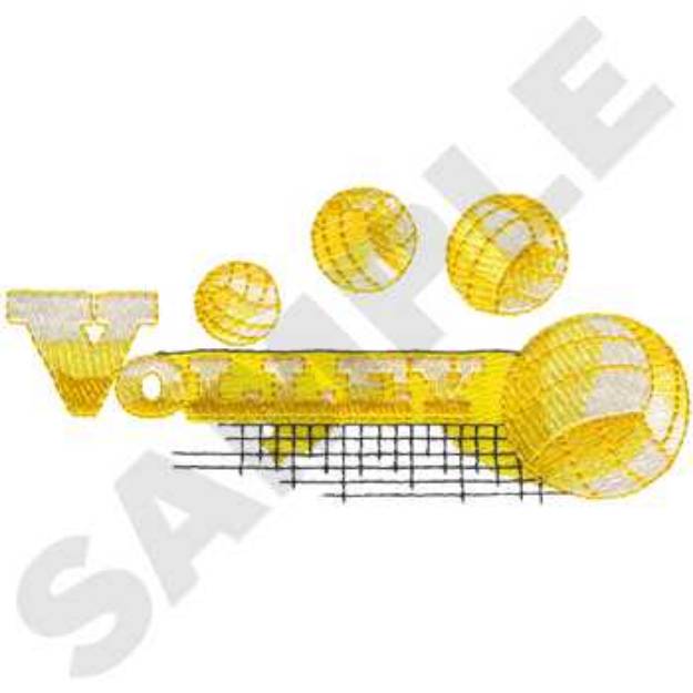 Picture of Volleyball Net Machine Embroidery Design