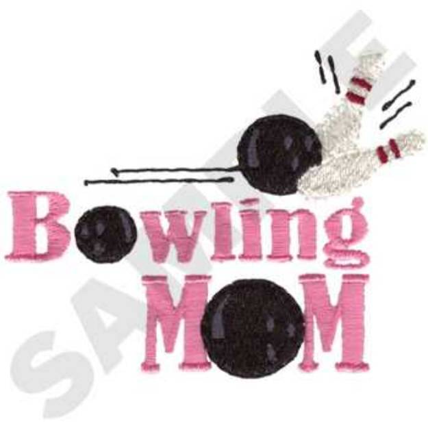 Picture of Bowling Mom Machine Embroidery Design