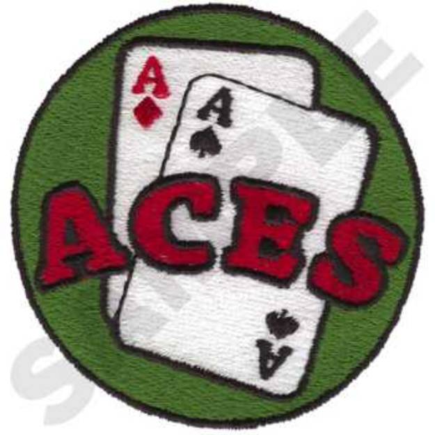 Picture of Aces Machine Embroidery Design