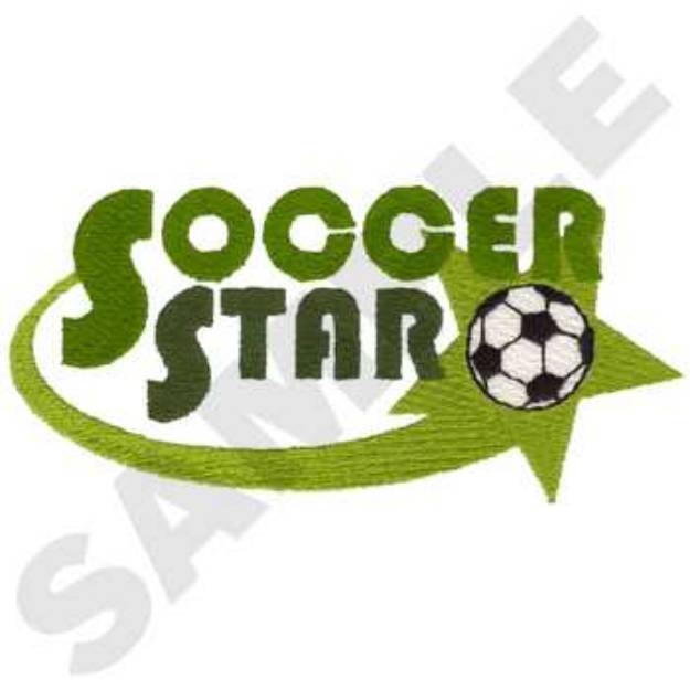 Picture of Soccer Star Machine Embroidery Design