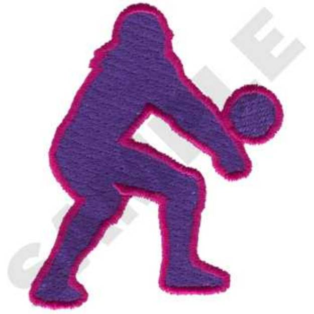 Picture of Girls Volleyball Machine Embroidery Design