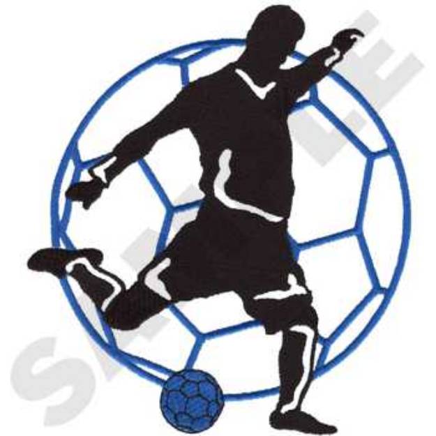 Picture of Soccer Silhouette Machine Embroidery Design