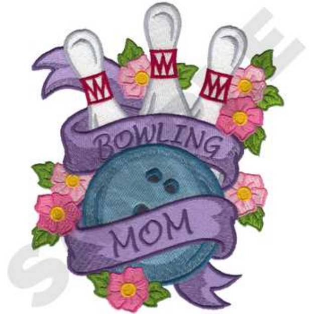 Picture of Bowling Mom Machine Embroidery Design