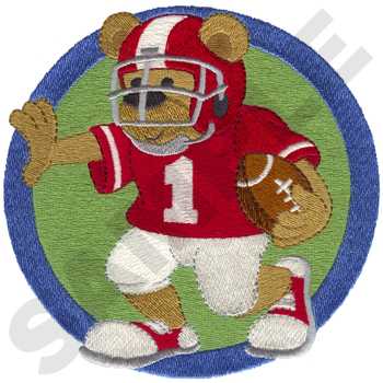 Youth Football Machine Embroidery Design