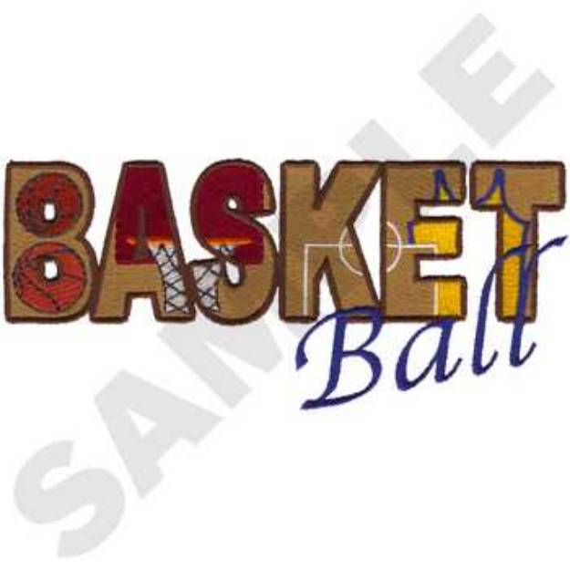 Picture of Basketball Machine Embroidery Design