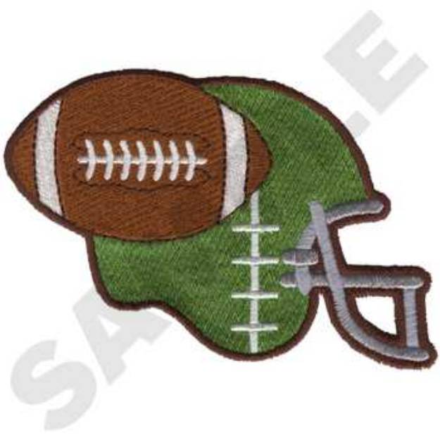 Picture of Football Machine Embroidery Design