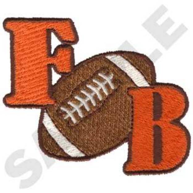 Picture of Football Machine Embroidery Design