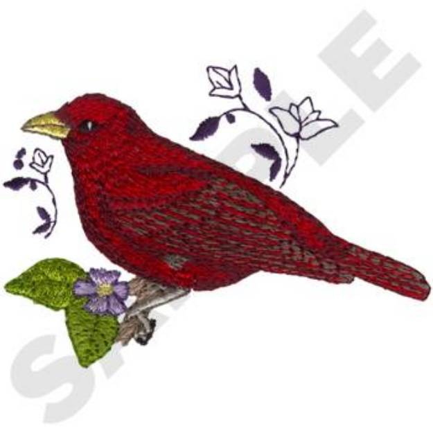 Picture of Summer Tanager Machine Embroidery Design