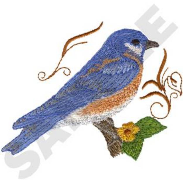 Picture of Bluebird Machine Embroidery Design