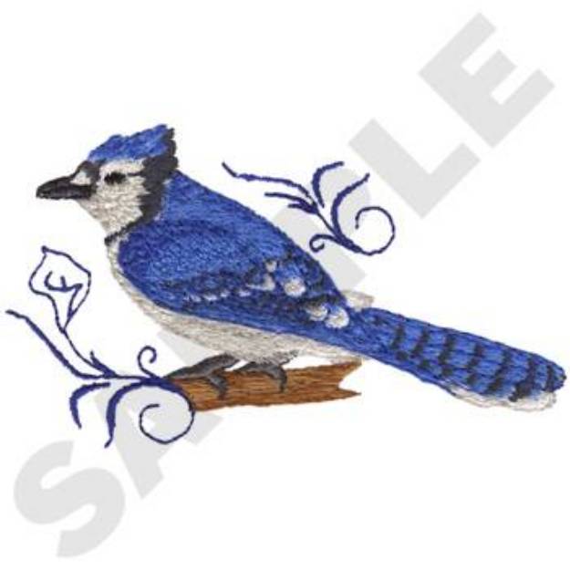 Picture of Blue Jay Machine Embroidery Design