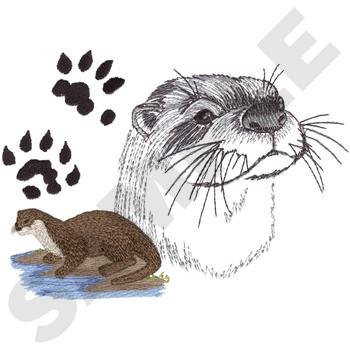 Otter Machine Embroidery Design