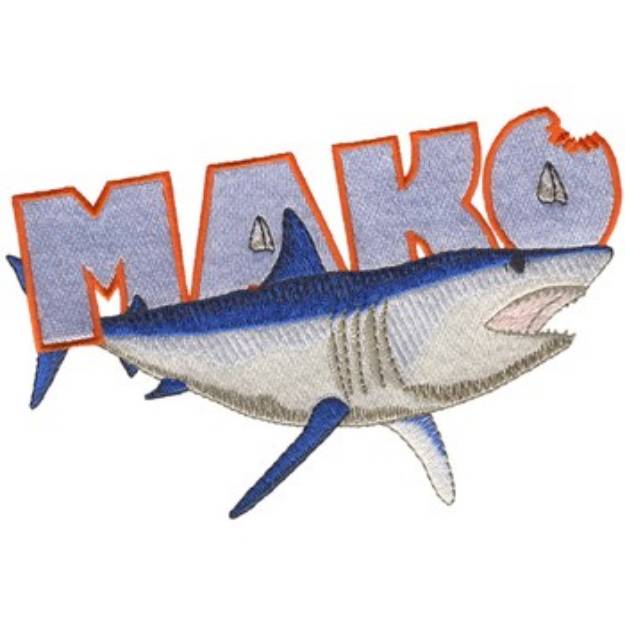 Picture of Mako Shark Machine Embroidery Design