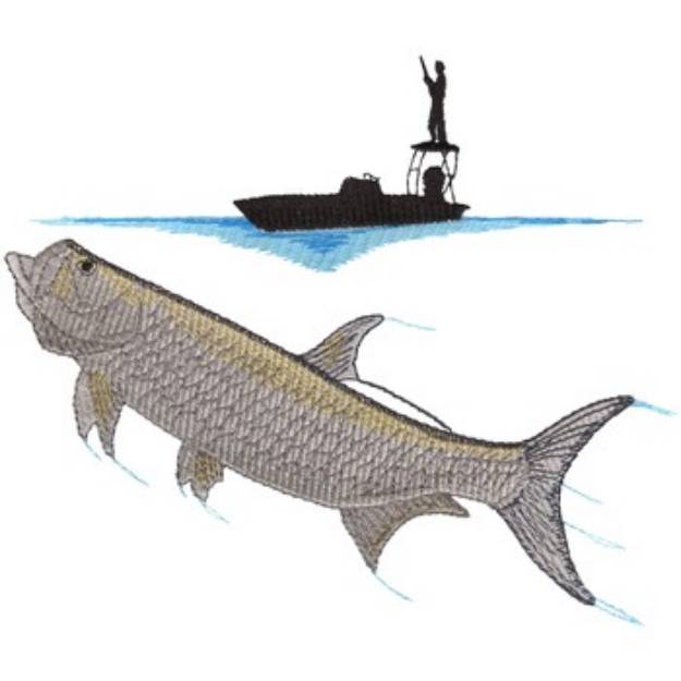 Picture of Tarpon Machine Embroidery Design