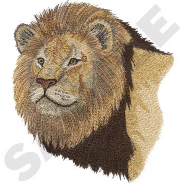 Picture of Lion Head Machine Embroidery Design