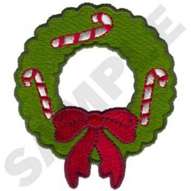 Picture of Christmas Wreath Machine Embroidery Design