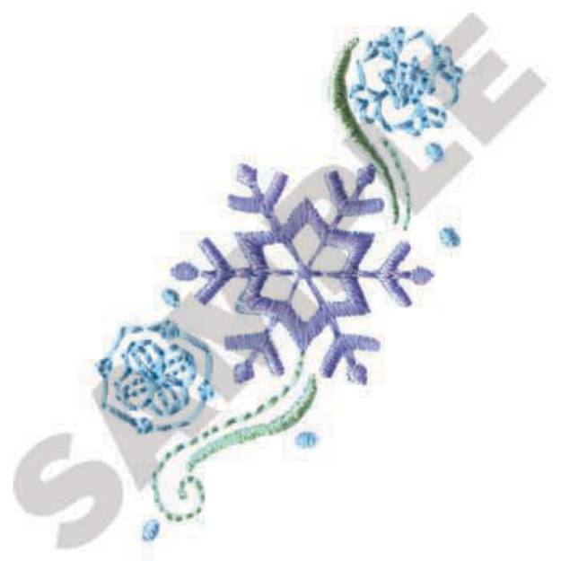 Picture of Snowflakes Machine Embroidery Design