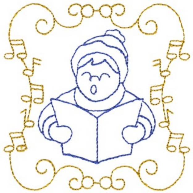 Picture of Caroler Machine Embroidery Design