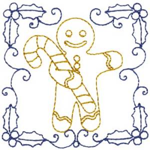 Picture of Gingerbread Man Machine Embroidery Design