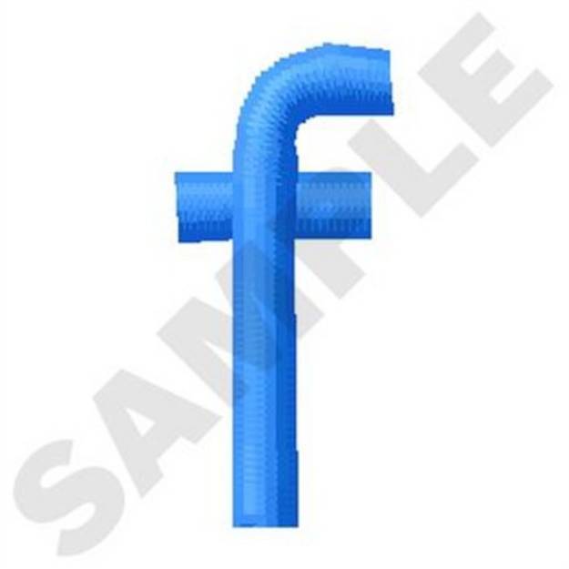 Picture of Lower Case F Machine Embroidery Design