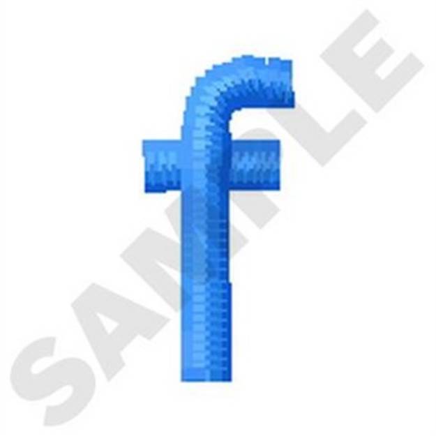 Picture of Lower Case F Machine Embroidery Design